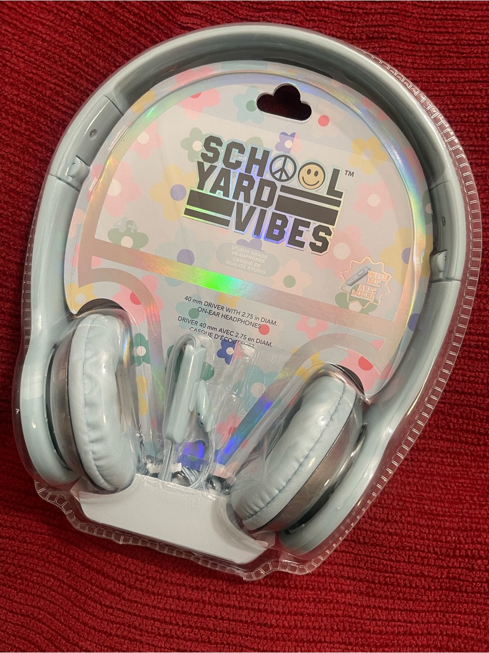 School Yard Vibes Over-Ear Headphones in Light blue